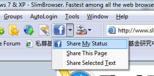 share my status on facebook