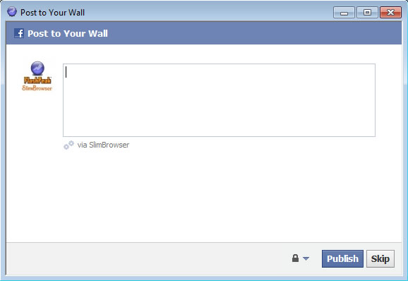 share my status window