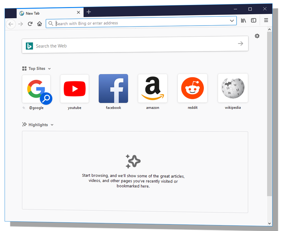 web browser for windows screenshot