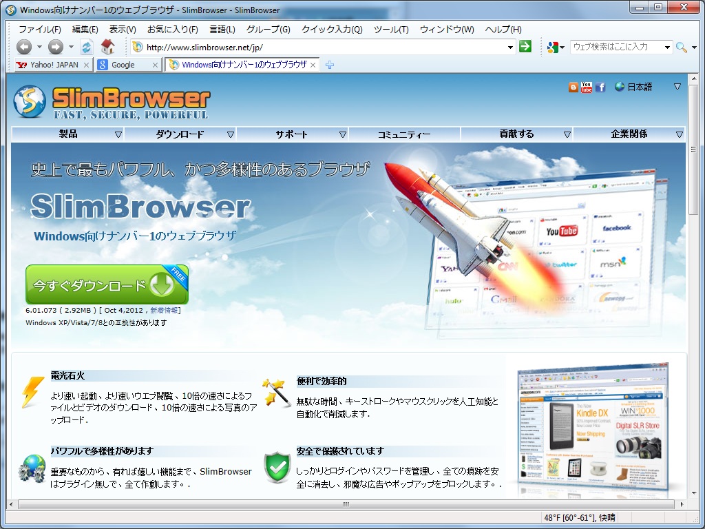browser main window